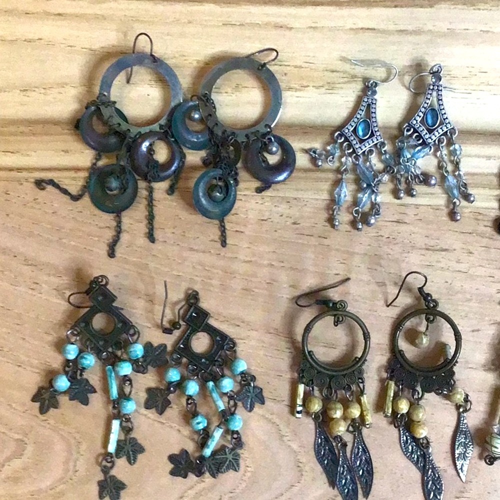 6 Piece Boho Dangle Earrings Bundle - image 2